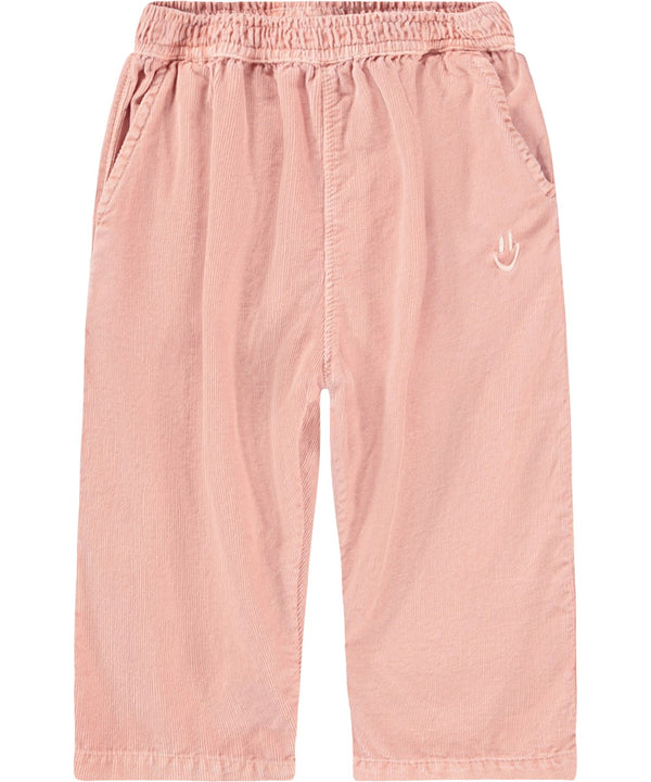Pantalone rosa in velluto