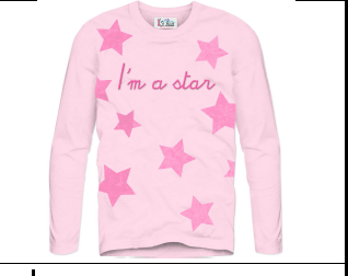 T-shirt rosa con scritta