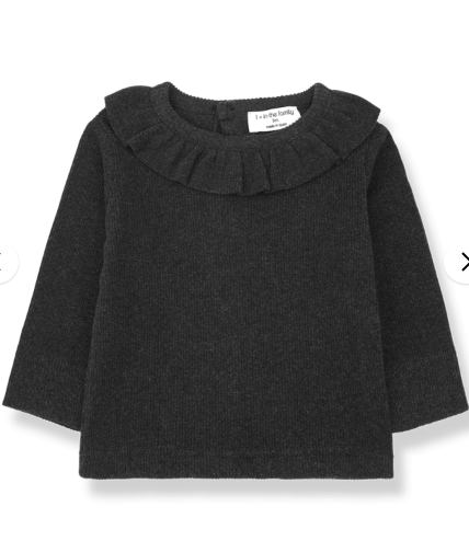 T-shirt manica lunghe a costina