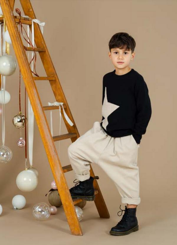 Maglione in caldo cotone con stella