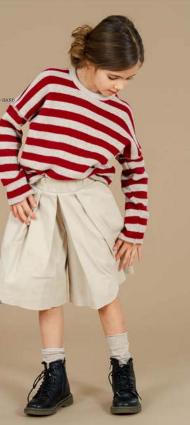 Maglione in caldo cotone microriga