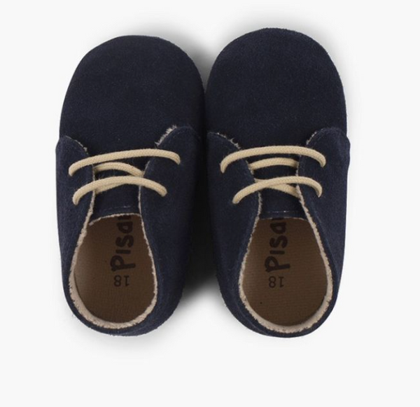 Scarpe Polacchini neonato fodera interna pelo blu