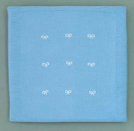 Coperta in pura lana  con ricamo
