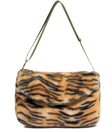 Borsa a Tracolla in Pelliccia Sintetica Hailee | Beige
