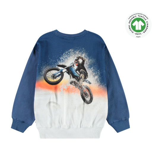 Felpa girocollo Monti Wheelie Blue