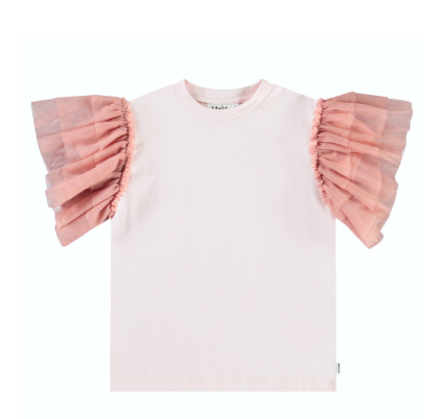 T-shirt con maniche in tulle Robyn Charlotte Pink