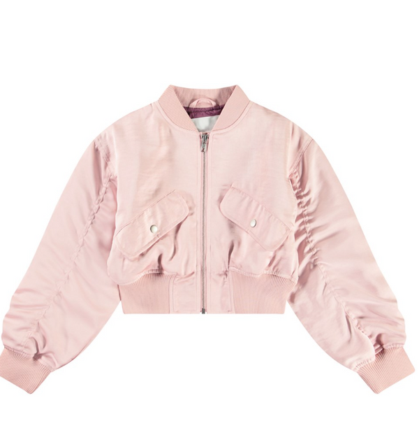 Giacca bomber corto rosa