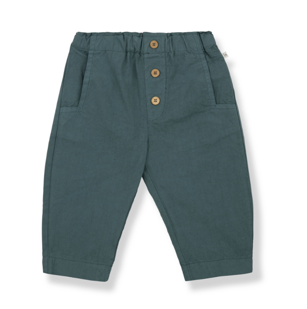 Pantalone con elastico petrolio