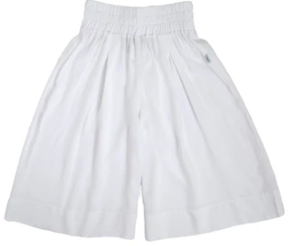 Pantalone over in raso latte