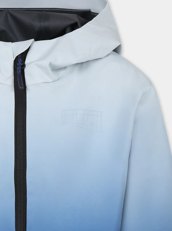 Giacca a vento Horizon celeste per bambino con logo