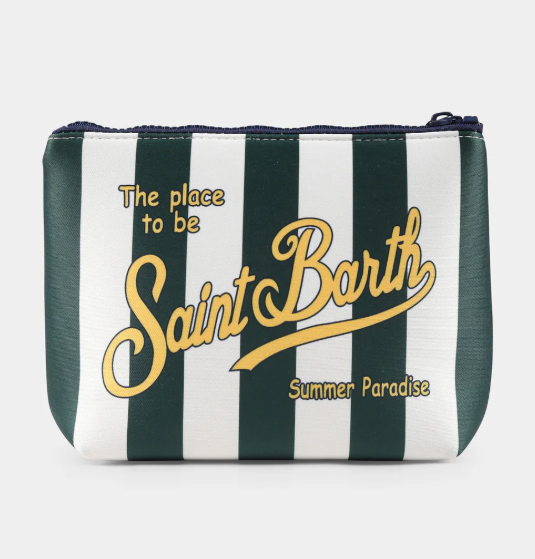 Pochette Aline verde con logo