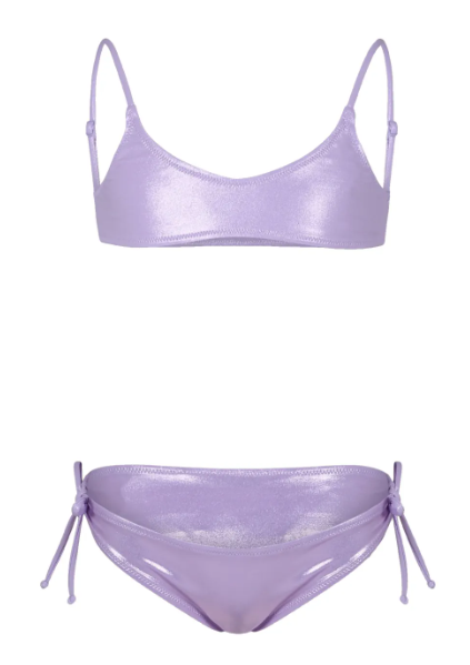Bikini con finitura metallizzata