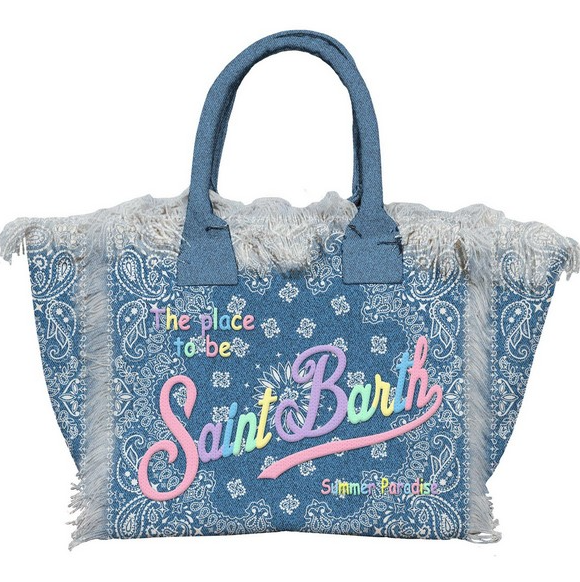 Borsa Colette jeans con stampa bandana