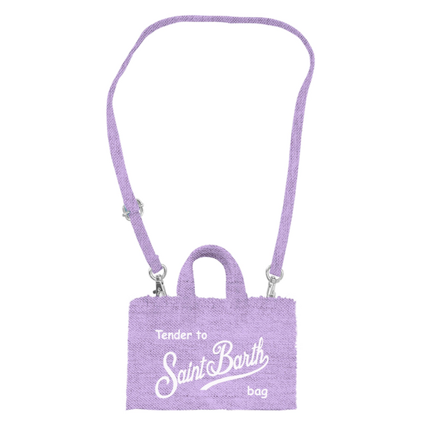 Phone Bag in canvas di cotone viola
