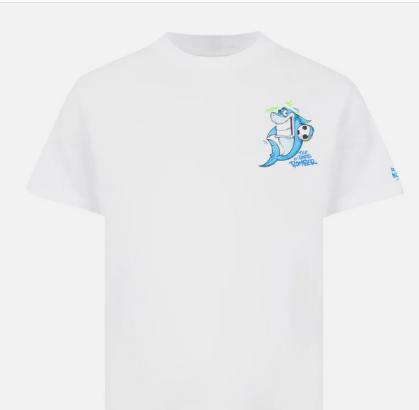 T-shirt in cotone con stampa Cryptopuppets squalo