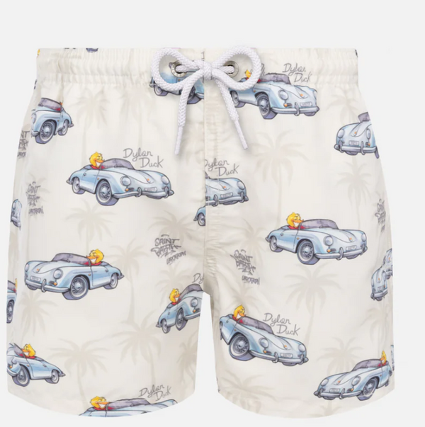 Costume mare Jean media lunghezza con stampa Cryptopuppets car