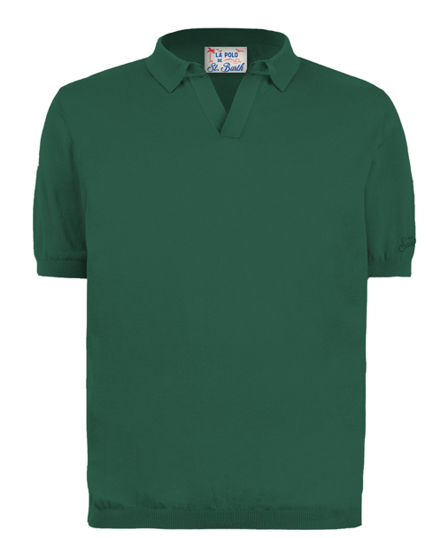 Polo  in maglia verde british