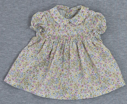 Abito in cotone liberty con ricamo