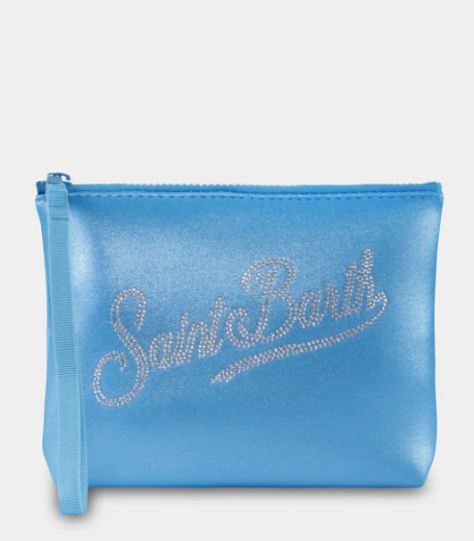 Pochette Aline azzurra per bambina con logo