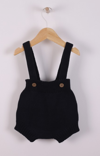 Salopette in maglia di cotone blu