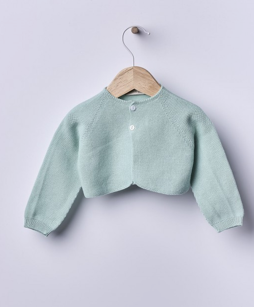 Cardigan in maglia di cotone verde