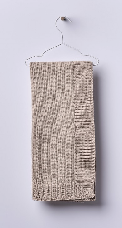Coperta lavorata a maglia in cotone biologico