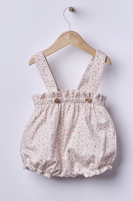 Shorty con spalline e stampa floreale vivace