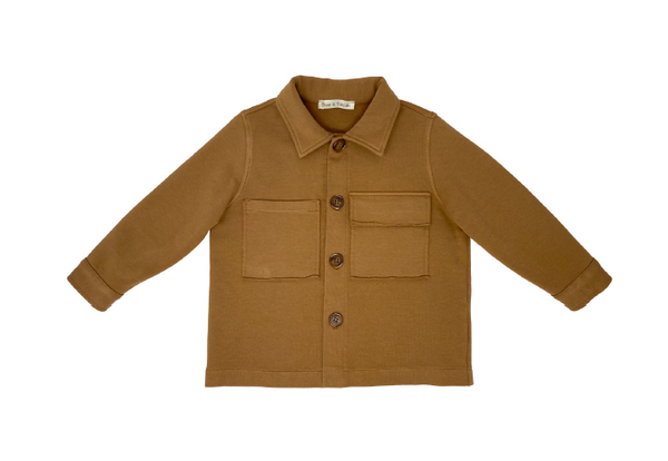 Giacca camicia in felpa di cotone