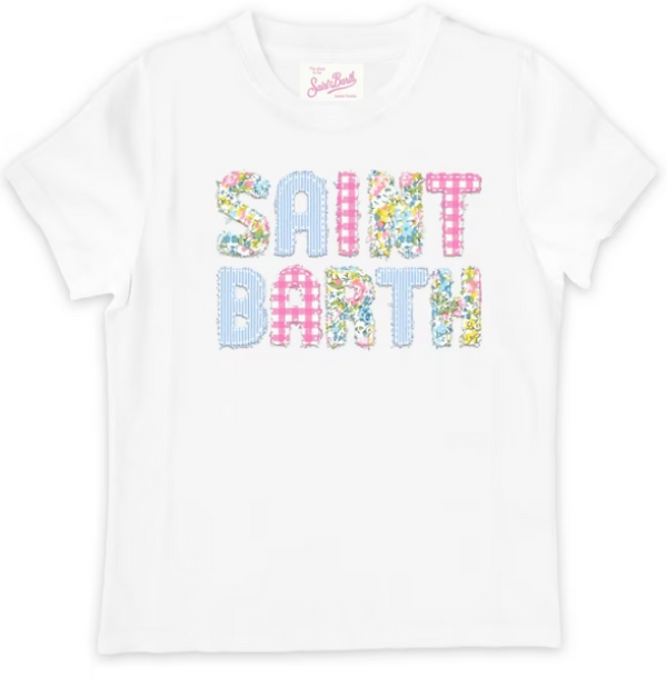 T-shirt Multi logo per ragazze con stampa St. Barth