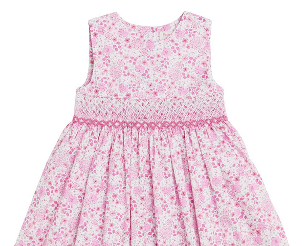 vestito in tessuto stampato moda con smock