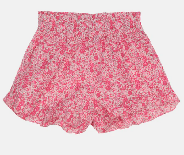 Shorts Farfalla Patchwork Liberty  Lampone