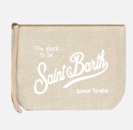 Pochette Aline in lino beige
