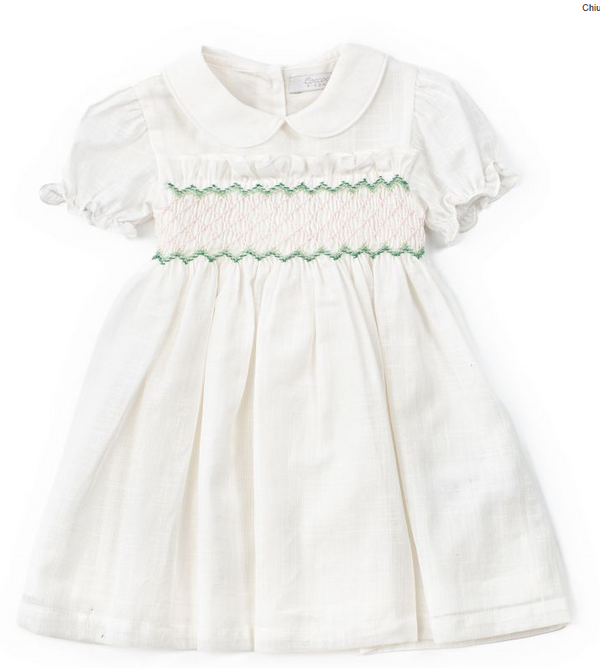 Abitino in Cotone Operato e Punto Smock