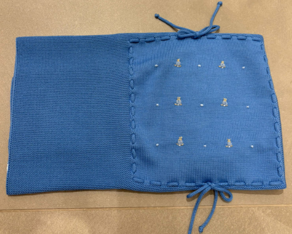 Coperta in lana azzurro