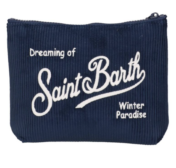 Pochette a coste blu
