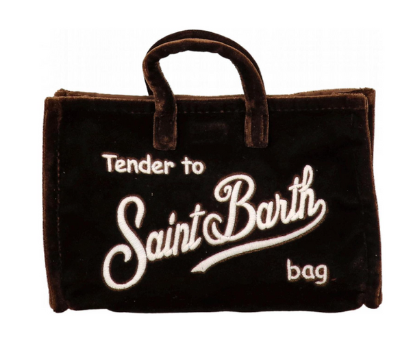 Phone bag velvet marrone