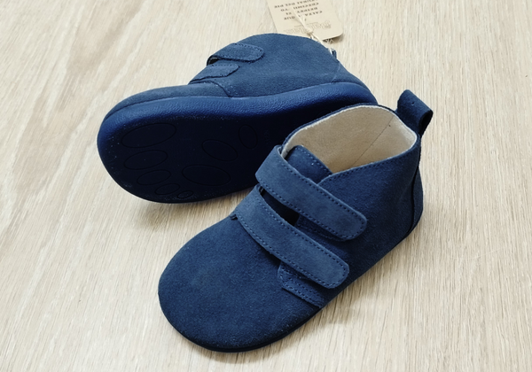 Polacchino in camoscio blu