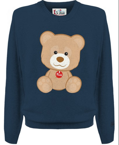 Maglione ricamo orso trudi