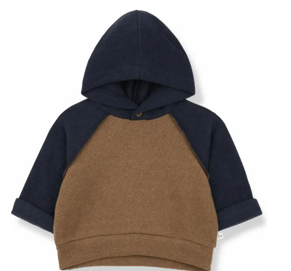 Felpa con cappuccio marrone