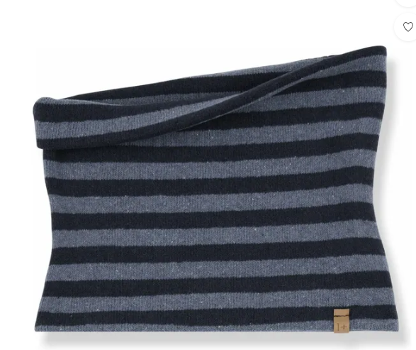 Collo a righe blu e azzurro