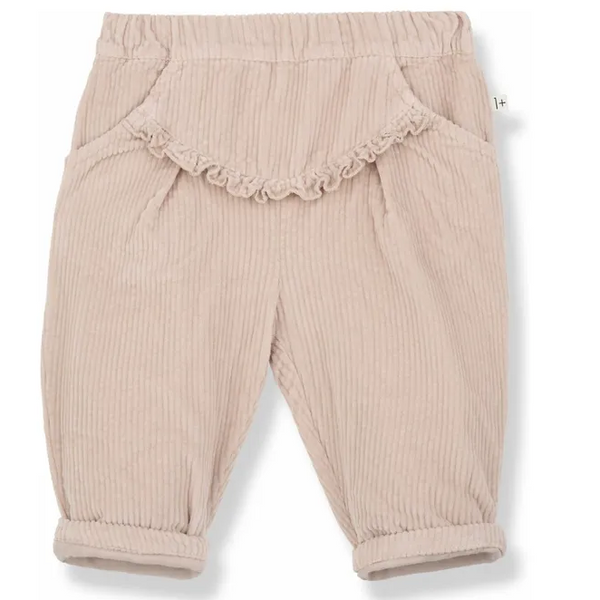 Pantalone in velluto  rosa