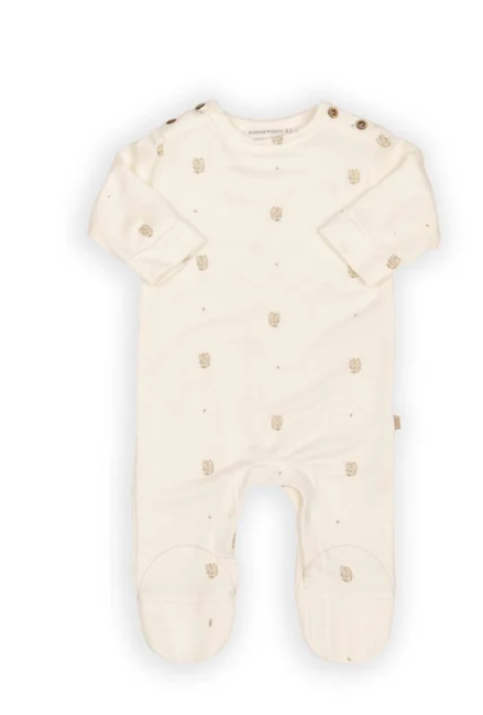 Tutina lineare con apertura spalla con piedi