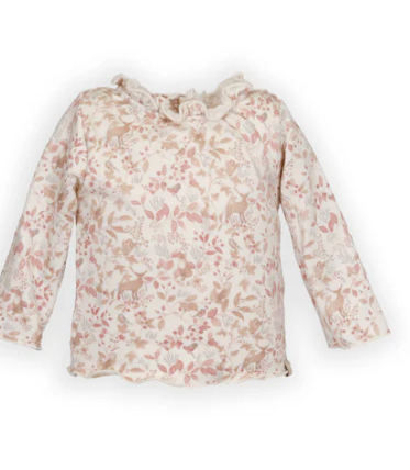 Shirt con colletto volant - AUTUMN FOREST