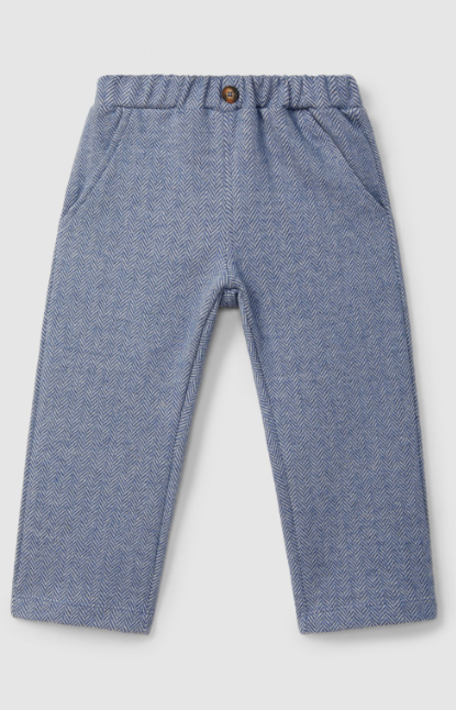 Pantaloni pull-up in maglia a spina di pesce