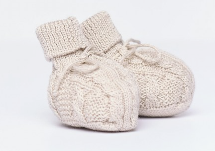 Scarpetta  a maglia in lana merino