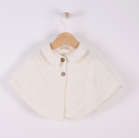 Mantella lavorata a maglia in lana merino |