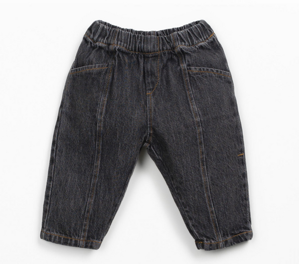 Pantaloni in denim con vita elasticizzata