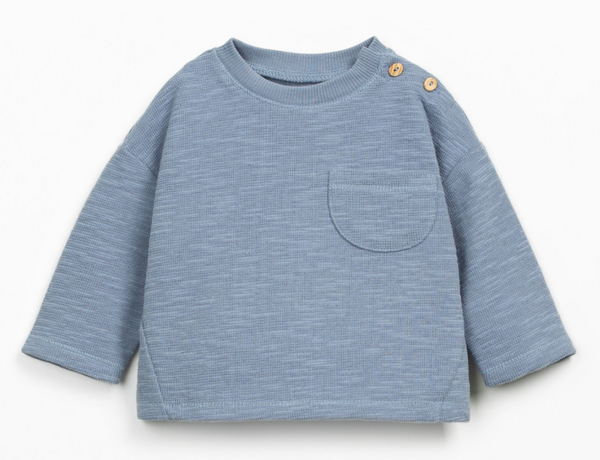 T-shirt di maglina con apertura sulla spalla