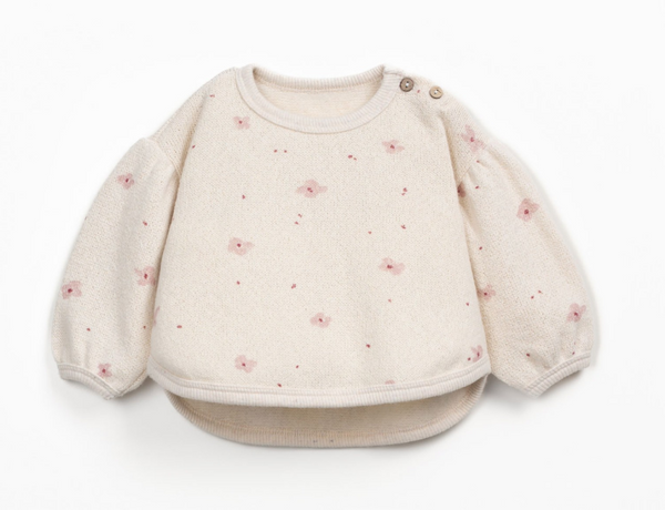 Felpa con taglio arrotondato