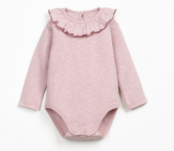 Body in cotone biologico con dettaglio volant